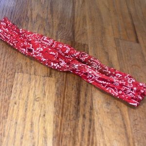 red bandanna headband